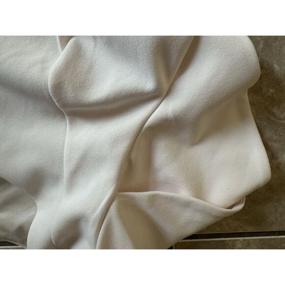 Calvin Klein 8 Blush Pink Career Dress Exposed Zipper Pleated Sleeves - Picture 5 of 6